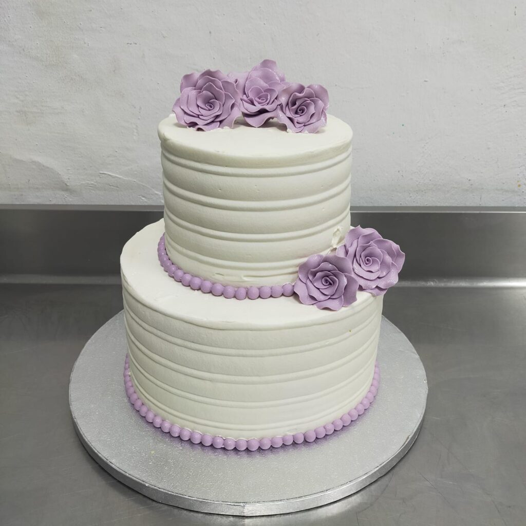 Tarta de Boda Flores Violeta