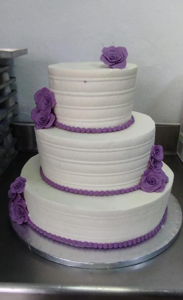 Tarta de Boda Flores Violeta 2