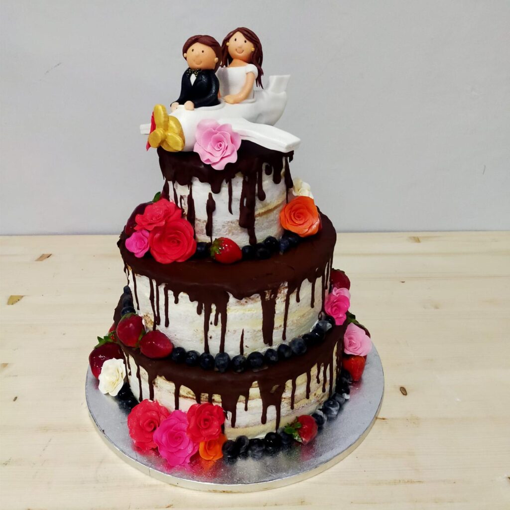 Tarta de Bodas Nude con Chocolate