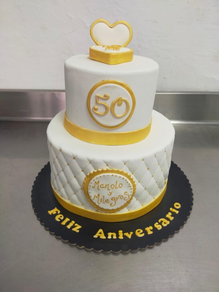 Tarta de 50 aniversario de bodas 3