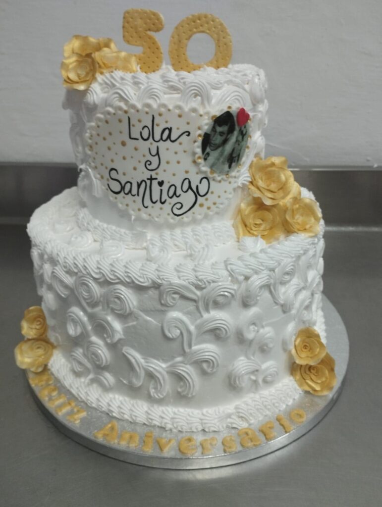 Tarta de 50 Aniversario de Boda