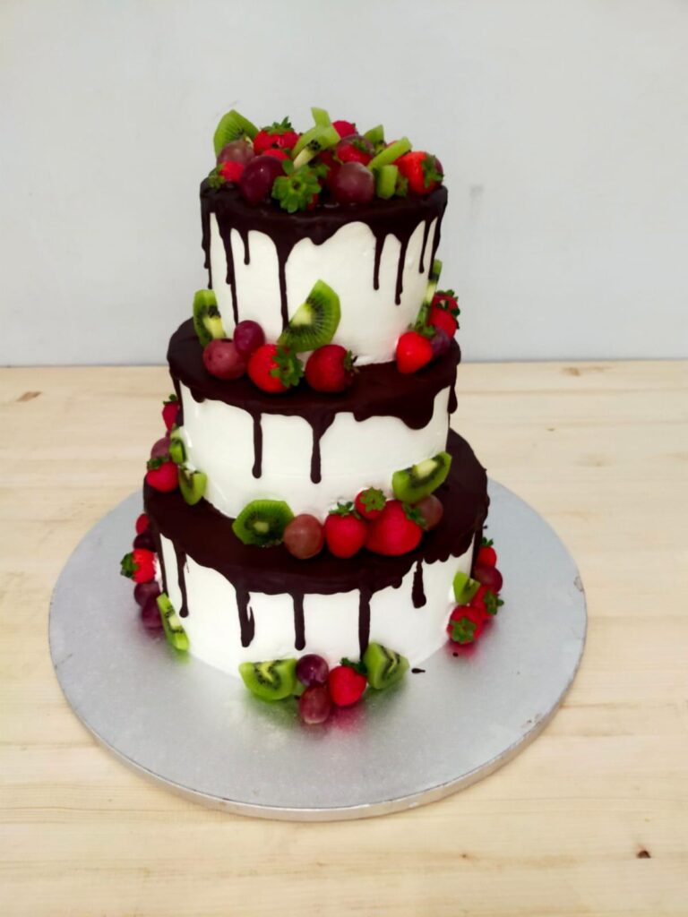 Tarta de Boda Chocolate y Frutas