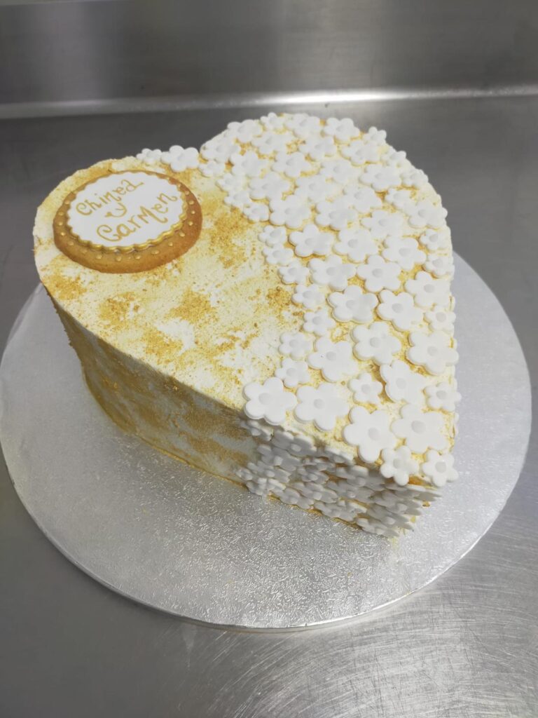 Tarta de Bodas de Corazón